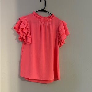 Ruffled Pink Blouse